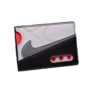 Nike Air Max 90 Card Wallet Grey White Infared Leather Icon Swoosh